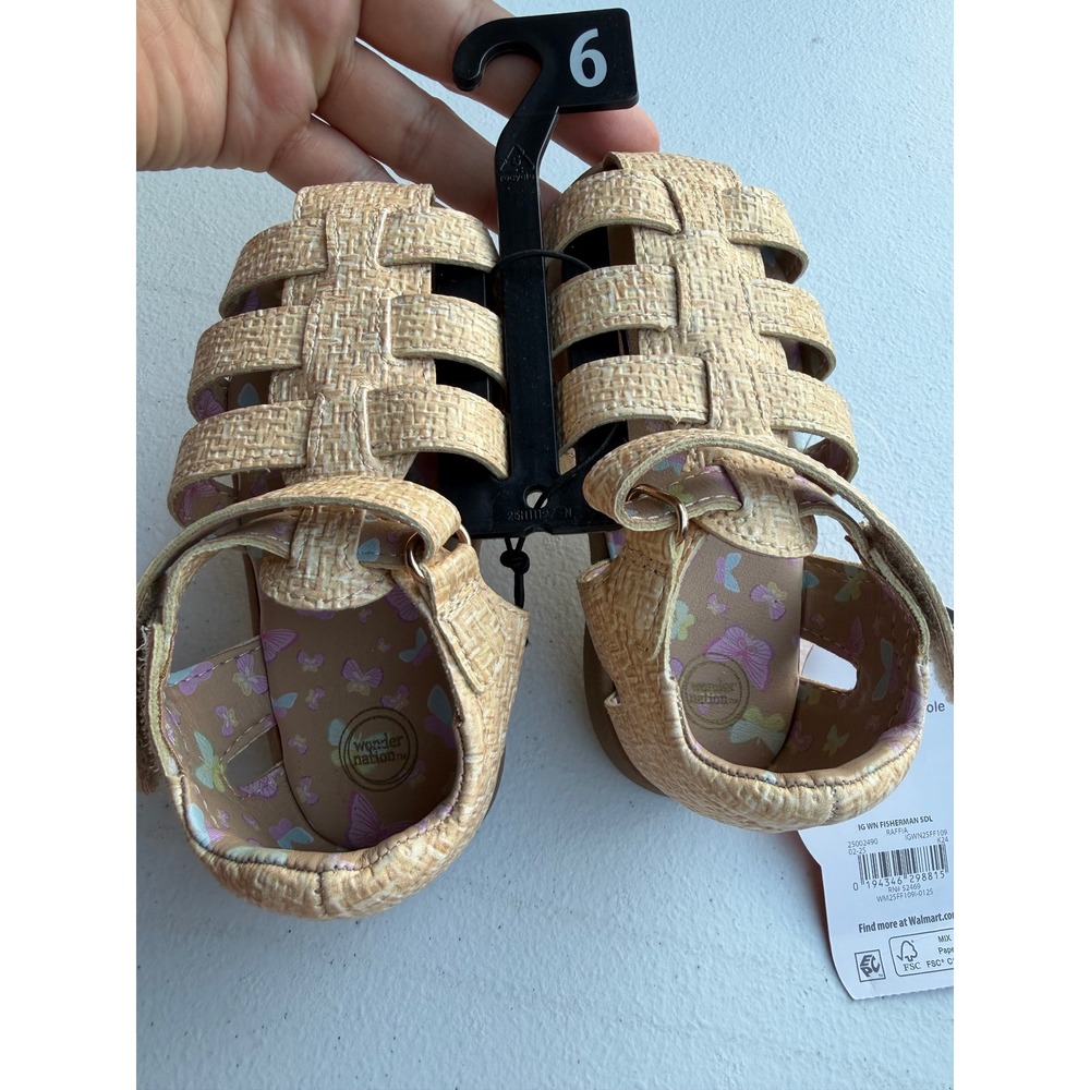 Little girl fisherman sandals size 6